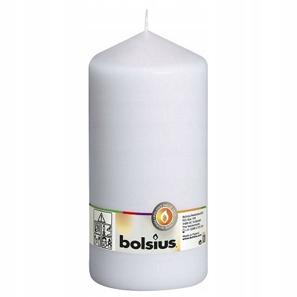 Bolsius svíčka válec bílá 200x98mm - Duni Svíčky, svícny, kroužky Svíčky